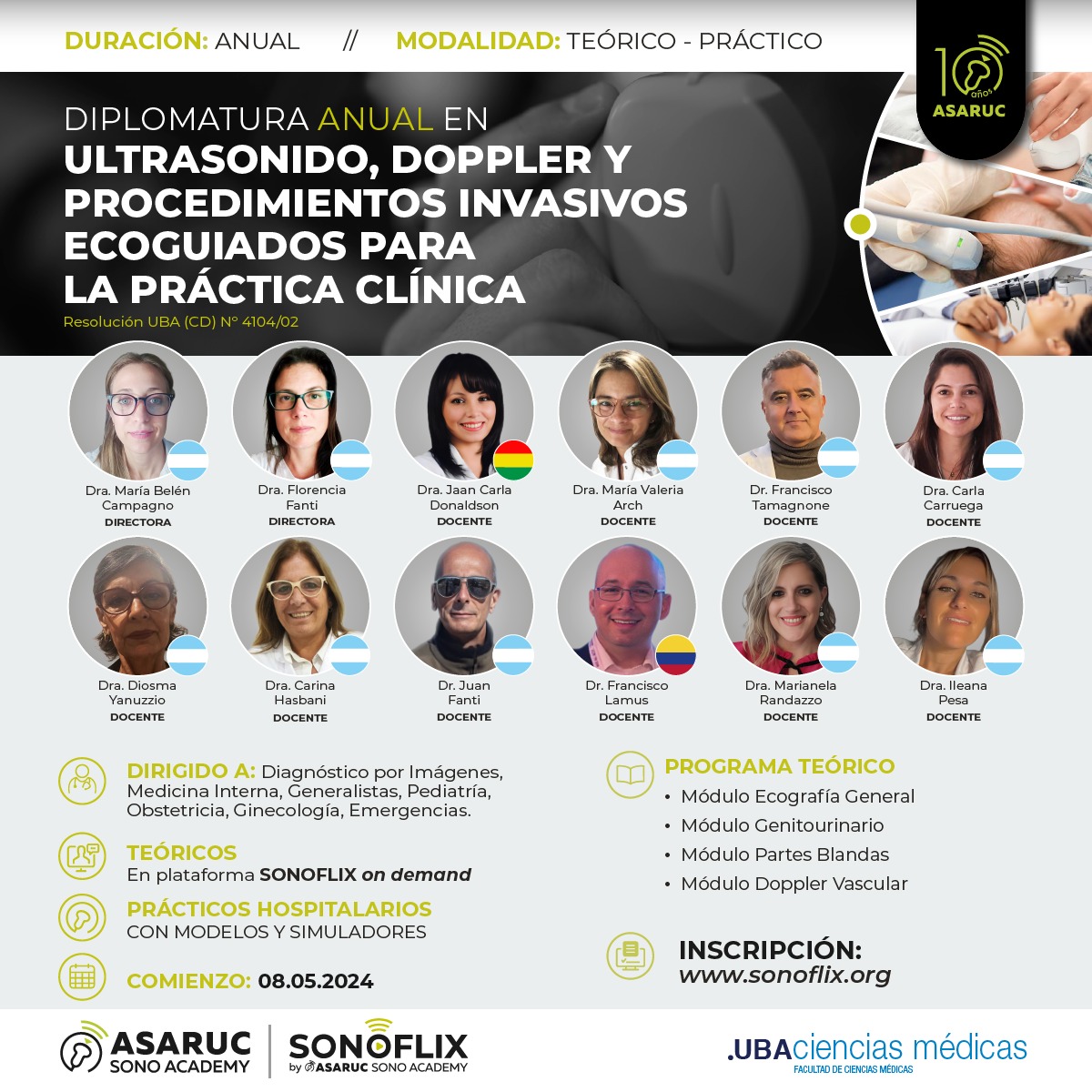 Diplomatura ANUAL en Ultrasonografía 2024